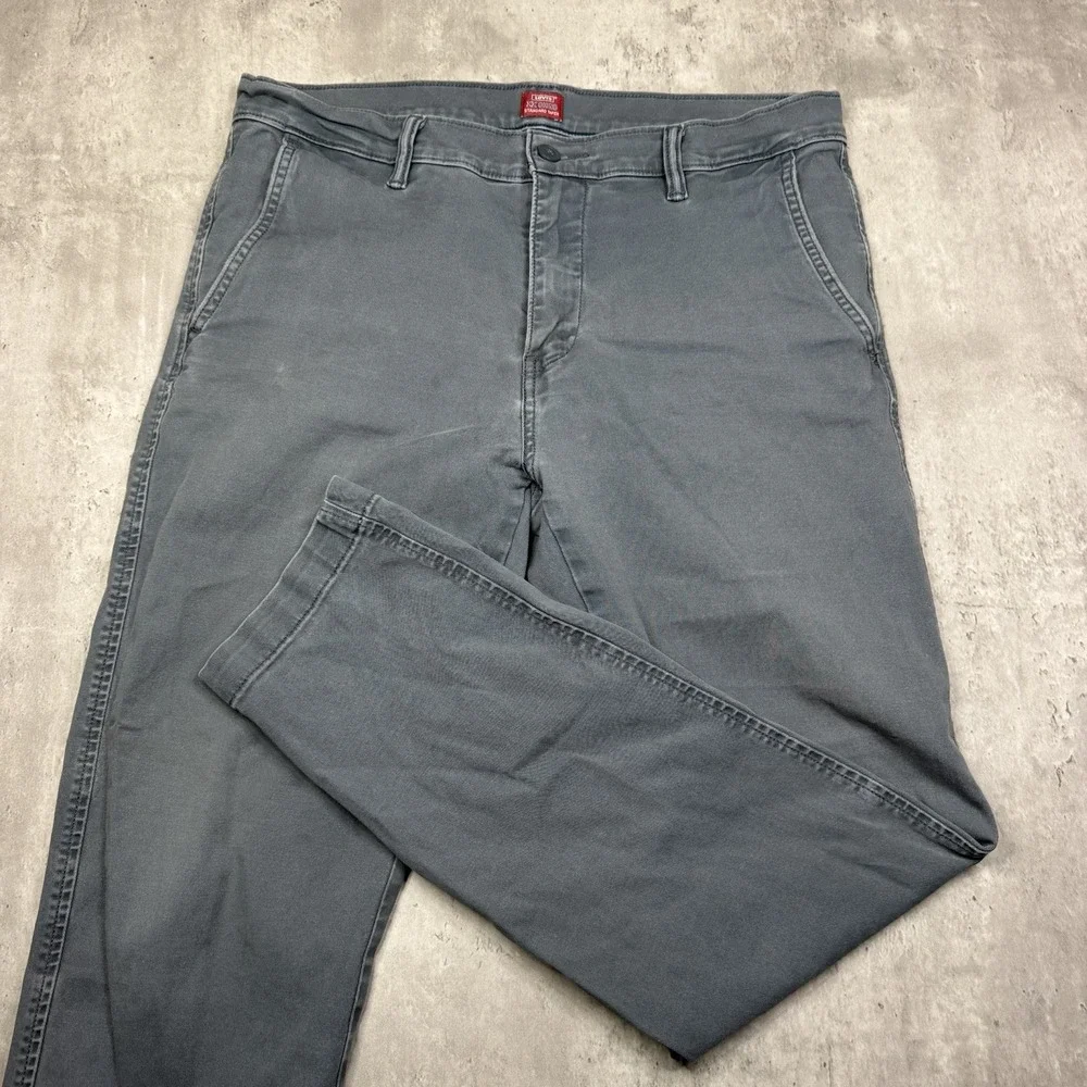 Levis XX Chino Pants Steel Blue Size 32x32 Standard Taper Stretch Cotton Blend